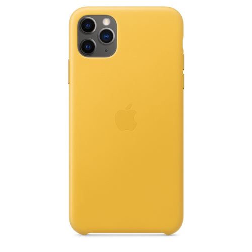 Apple Coque en cuir pour iphone 11 pro max citron meyer