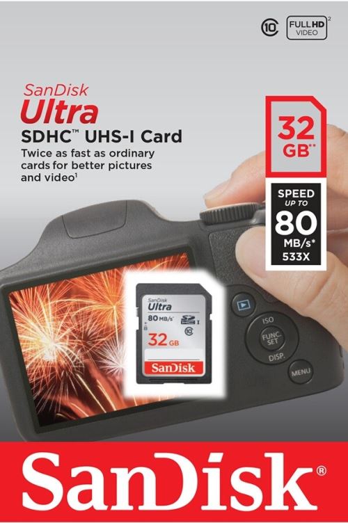 Carte mémoire SanDisk Ultra SDHC UHS-I 32 Go Carte Memory Stick Carte SD