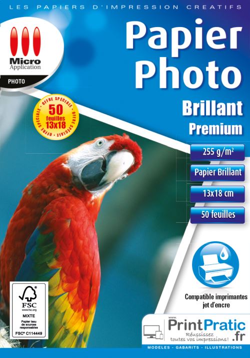Papier imprimante Micro Application Papier Photo Premium - Brillant