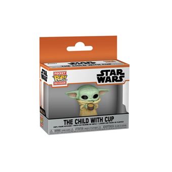 Figurine Funko Pop Keychain Mandalorian Child with Cup