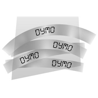 Letratag Dymo Ruban cassette Letratag plastique 12 mm x 4 m noir