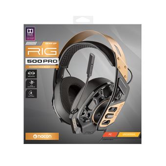 Casque gaming filaire pour PC et consoles Nacon RIG 500 PRO Cuivre