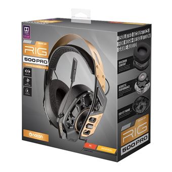 Casque gaming filaire pour PC et consoles Nacon RIG 500 PRO Cuivre