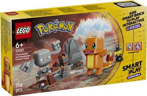 Lego Lego® Pokémon™ 72157 Smart Play™ : Salamèche et Racaillou, Le Combat Dans La Grotte