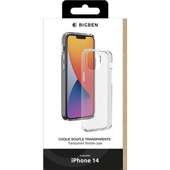 Coque souple silisoft BigBen Connected iPhone 14 Transparent