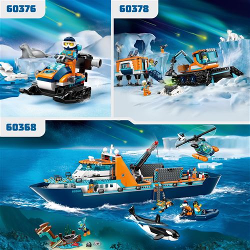 LEGO 60378 City Le Camion d'Exploration Arctique et Le Laboratoire Mobile,  Jouet pour Enfants Dès