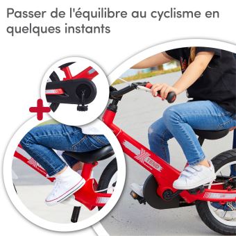 LÖWENRAD Draisienne 12 Pouces – Vélo Sans Pédales Pour Enfants De 3-4 Ans, Cadre Acier Léger 3 Kg, Pneus EVA Increvables, Rouge