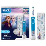 Brosse à dents électrique Braun Oral-B Pro Kids La Reine Des Neiges avec étui de voyage Bleu clair