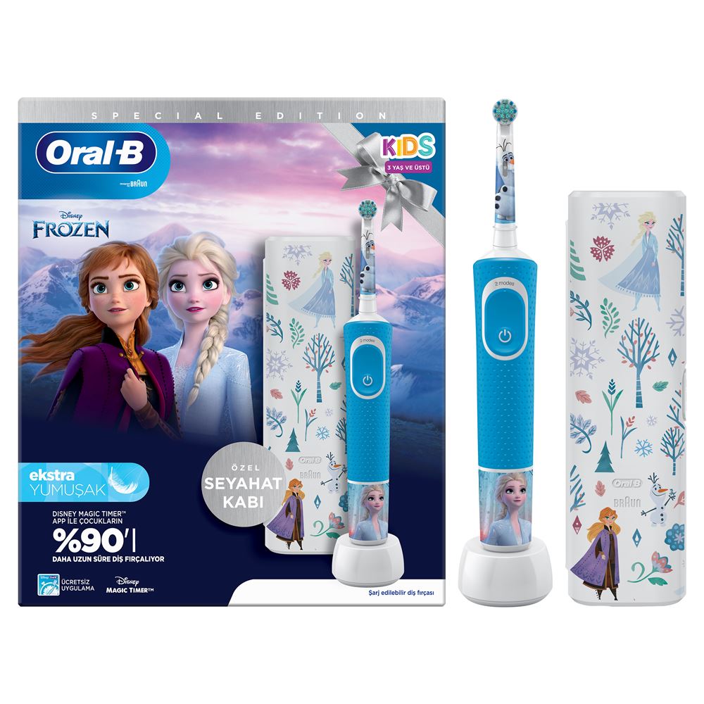 Brosse à Dents électrique Oral-B PRO Junior Frozen - Enfant 6+, Reine Des Neiges, Neuf