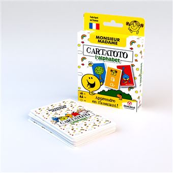 Jeu écriture et lettres Cartatoto Apprend l'alphabet avec Monsieur Madame et découvre 5 jeux différents