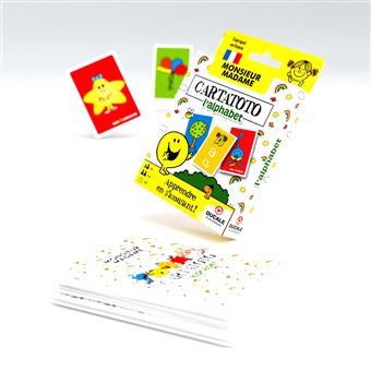 Jeu écriture et lettres Cartatoto Apprend l'alphabet avec Monsieur Madame et découvre 5 jeux différents