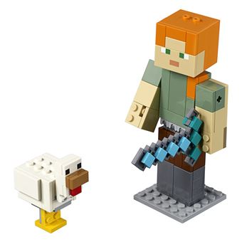 21149 Alex Minecraft BigFig avec un poulet, LEGO(r) Minecraft(tm)