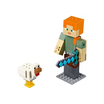 21149 Alex Minecraft BigFig avec un poulet, LEGO(r) Minecraft(tm)