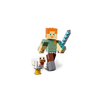 21149 Alex Minecraft BigFig avec un poulet, LEGO(r) Minecraft(tm)