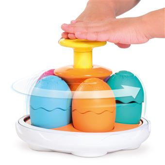 Jeu d'éveil Tomy Toupie Dino Tourne et Pop