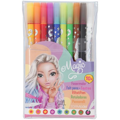 Dessin et coloriage enfant Top Model 10 Feutres Magic