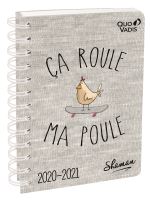 Agenda scolaire Quo Vadis journalier spiralé 2020 2021 Textagenda Shaman Modèle aléatoire