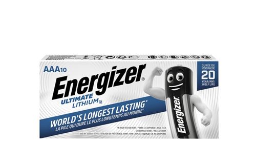 Pile LR3 (AAA) lithium Energizer Ultimate FR03 1250 mAh 1.5 V 10 pc(s)