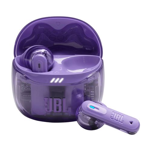 Écouteurs JBL Tune Flex 2 Ghost Edition avec Réduction Active Du Bruit Violet
