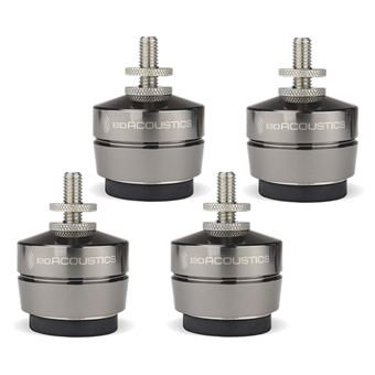 Iso Acoustics Gaia III – Isolierfüsse für Lautsprecher – 4er-Pack – Grau und Schwarz - 1