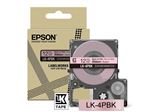 Epson LabelWorks LK-4PBK - Satin - noir sur rose - Rouleau (1,2 cm x 5 m) 1 cassette(s) bande de ruban - pour LabelWorks Cable and Wiring Kit, LW-1000, 600, 700, K400, Z700, Z710, Z900, Safety Kit