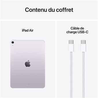 Apple iPad Air 11" Puce M3 256 Go 5G 7ème génération 2025 Mauve