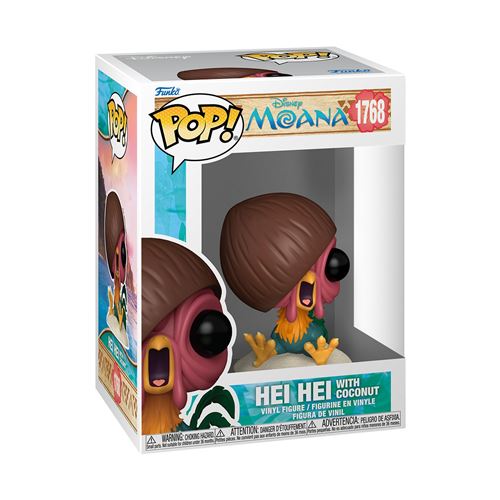 Vaiana la Légende du Bout du Monde Figurine POP! & Buddy Hei Hei avec Noix de Coco 9 cm - vue 3