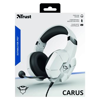 Micro casque Gaming filaire Trust GXT 323W Carus Blanc pour PS4/PS5