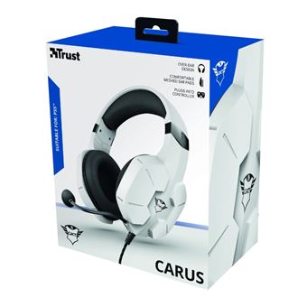 Micro casque Gaming filaire Trust GXT 323W Carus Blanc pour PS4/PS5