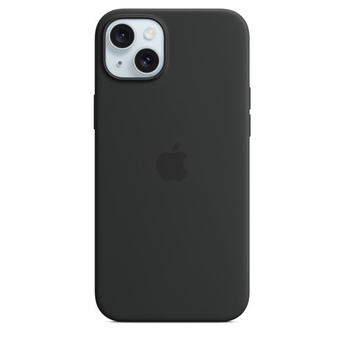 Apple Coque en silicone avec MagSafe pour iPhone 15 Plus Noir