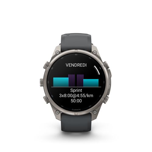 Montre Connectée Garmin Fenix 9 Pro 47 Mm Argent avec Bracelet Noir