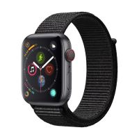 Apple Watch Series 4 Cellular 44 mm Boîtier en Aluminium Gris sidéral avec Boucle Sport noir