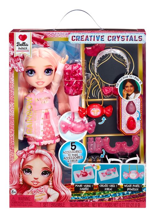 Poupée Rainbow High Cristal Mannequin Bella – 27 cm, 5 Accessoires à Créer, 121367-EUC - vue 2