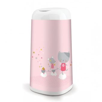Housse Décorative éléphants Gris Pour Poubelle Angelcare - Lavable Machine 30°