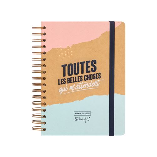 Agenda scolaire Mr. Wonderful 2021 2022 Classique Journalier Toutes les belles choses qui m’attendent