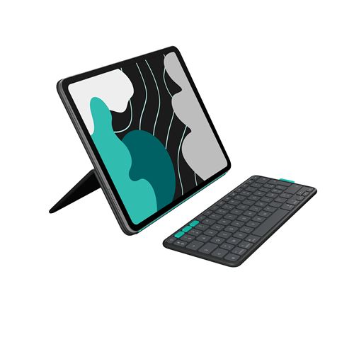 Flip folio étui clavier et clavier sans fil Bluetooth Logitech pour iPad Pro 13 (M4 et M5) et iPad Air 13 (M2 et M3) 2024-2025 Graphite