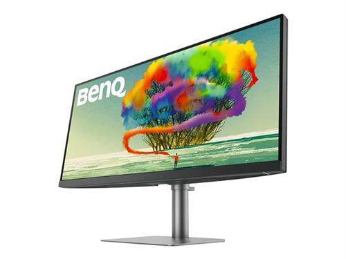 BenQ DesignVue PD3420Q - PD Series - LED-monitor - 34" - 3440 x 1440 UWQHD @ 60 Hz - IPS - 400 cd/m² - 1000:1 - DisplayHDR 400 - 5 ms - 2xHDMI, DisplayPort, USB-C - luidsprekers - donkergrijs