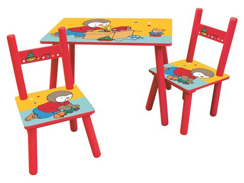 Table et 2 chaises Fun House T'Choupi