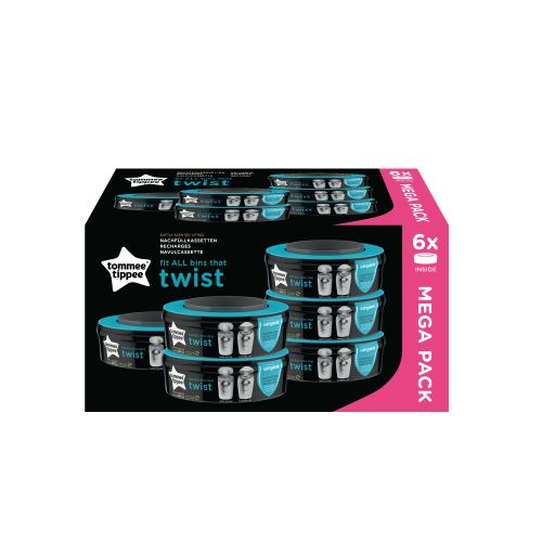 Pack de 6 Recharges Twist - Gris TOMMEE TIPPEE