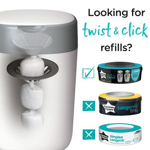 Lot De 9 Recharges Poubelle Couches Obakaer - Compatibles Tommee Tippee Twist & Click