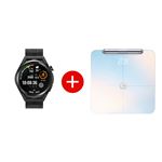 Pack Montre connectée Huawei Watch GT Runner Noir + Balance connectée avec indicateurs corporels Huawei Scale 3 Pro Blanc