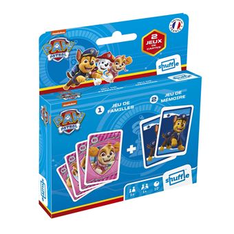 Jeu classique Shuffle Pack 2 Jeux de cartes Pat Patrouille