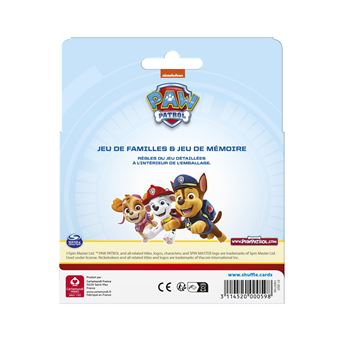 Jeu classique Shuffle Pack 2 Jeux de cartes Pat Patrouille