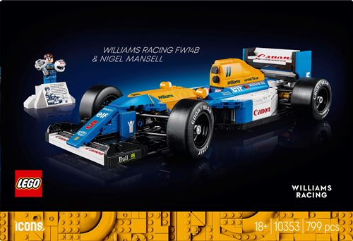 LEGO® Icons 10353 F1® Williams Racing FW14B et Nigel Mansell