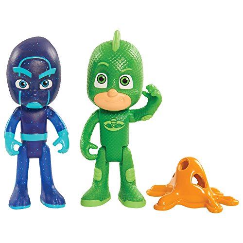 2 Figurines Pyjamasques Blister Gekko et ninja 7,5 cm