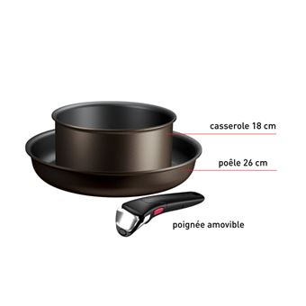 Batterie De Cuisine 18 Pièces Antiadhésive – Poêles, Casseroles, Manches Amovibles – Compatible Induction, Sans PFOA