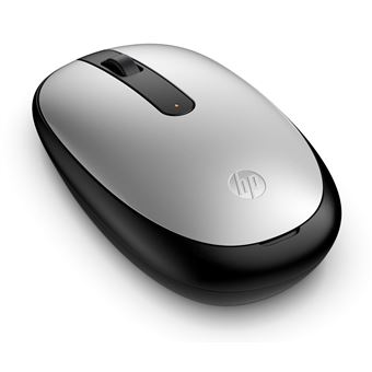 HP 240 - Souris - droitiers et gauchers - optique - 3 boutons - sans fil - Bluetooth 5.1 - récepteur sans fil USB - argent de brochet - pour Portable 13, 15, 16, 17, 32