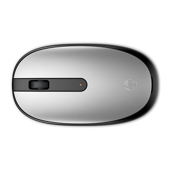 HP 240 - Souris - droitiers et gauchers - optique - 3 boutons - sans fil - Bluetooth 5.1 - récepteur sans fil USB - argent de brochet - pour Portable 13, 15, 16, 17, 32