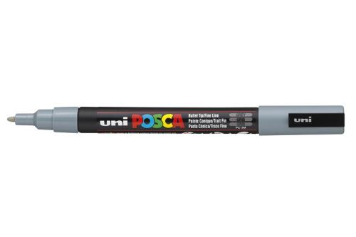 UNI-BALL Marqueur Pte conique fine POSCA PC3M 0,9-1,3mm Gris