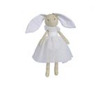 Personnage en peluche Nicotoy Ballerine Lapin Robe Blanche 33 cm